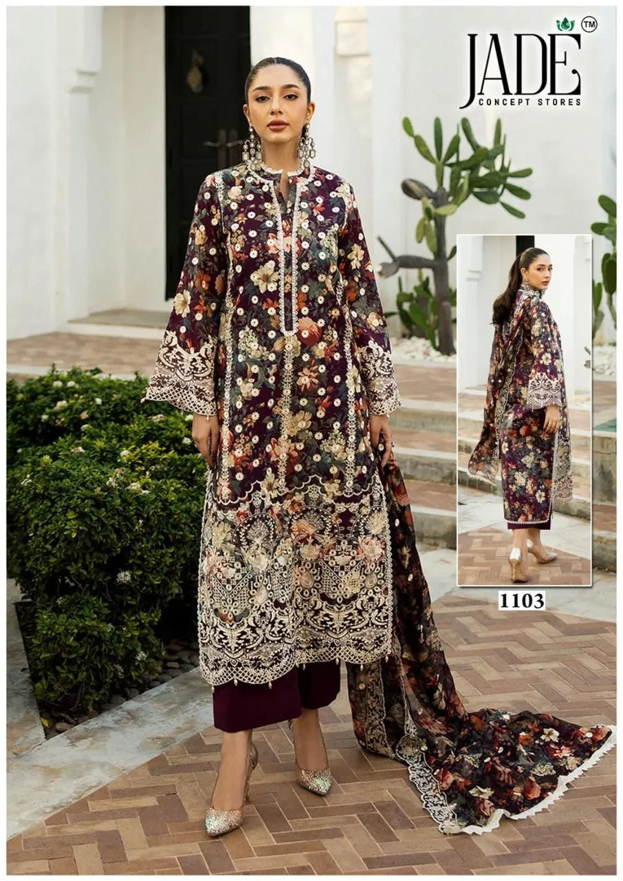 Jade Bin Saeed Vol 11 Heavy Cotton Luxury Dress Material Orders In India